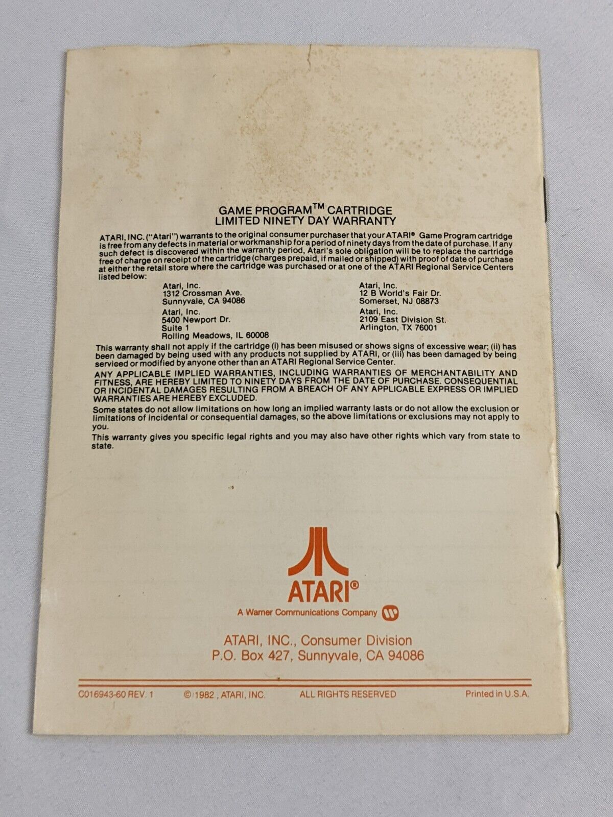 Star Raiders Manual Vintage 1982 Atari Game Program Instructions CX2660