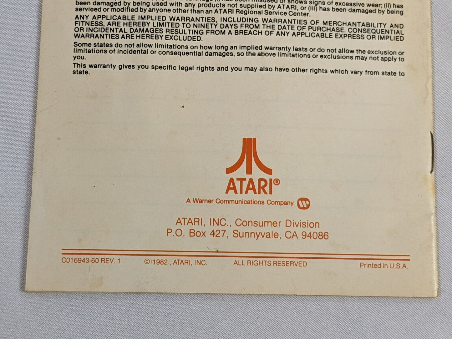 Star Raiders Manual Vintage 1982 Atari Game Program Instructions CX2660