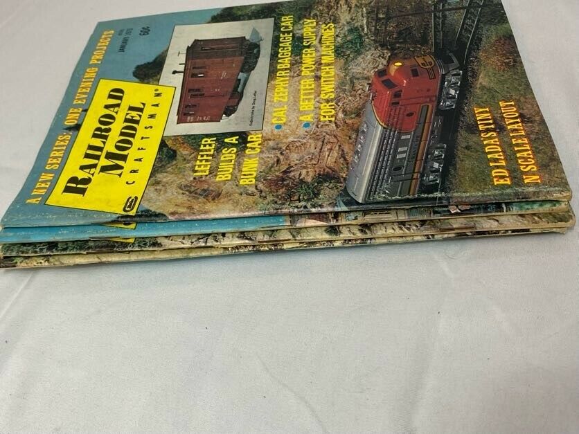 Lot of 4 Vintage Railroad Model Craftsman Magazine 1973 January - April Issue