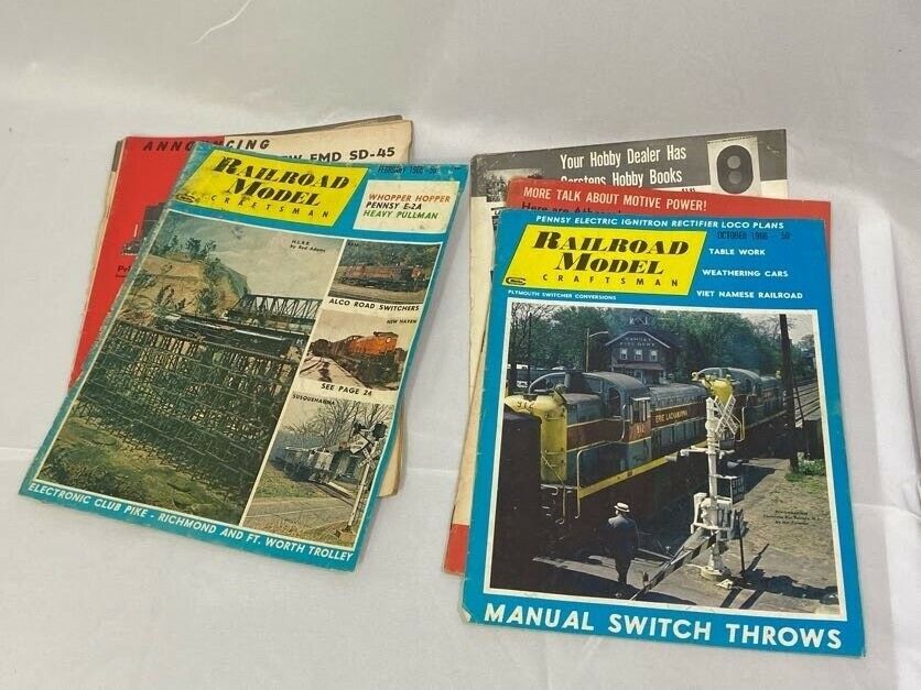 Vintage Railroad Model Craftsman Magazine February - December 1966 Monthly Issue