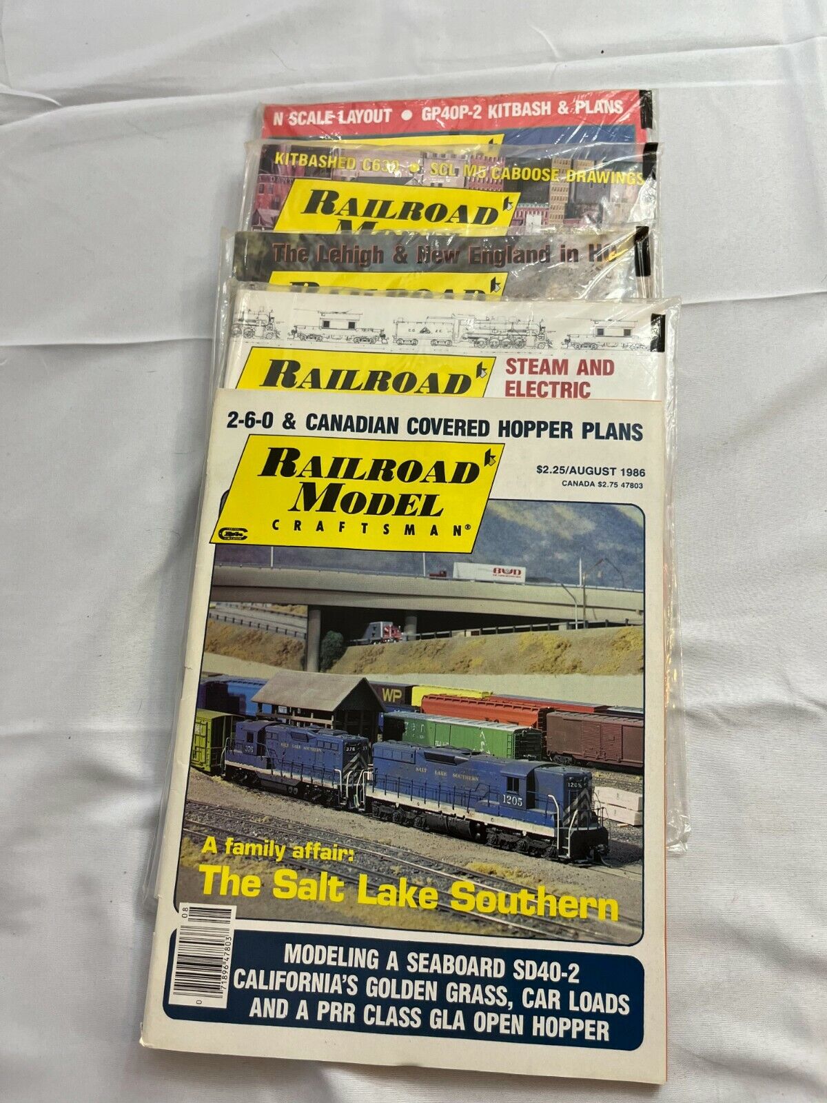 Lot of 5 Railroad Model Craftsman Magazine 1986 August - December Monthly Issue