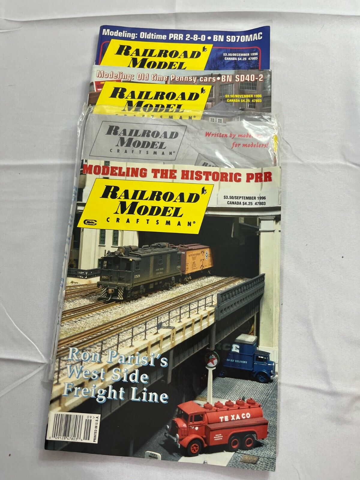 Lot of 4 Railroad Model Craftsman Magazine 1996 September to December Issue