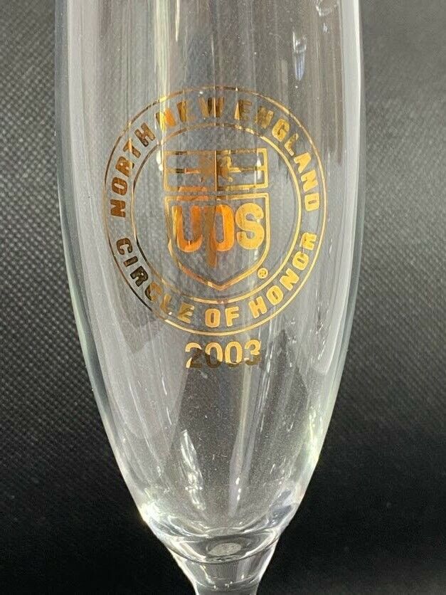 Lot of 4 Champagne Glasses UPS North New England Circle of Honor 2003 & 2004