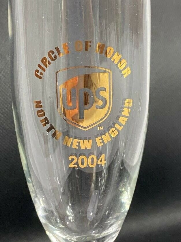 Lot of 4 Champagne Glasses UPS North New England Circle of Honor 2003 & 2004