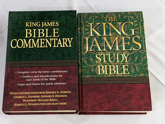 Lot of 2 King James Biblical Christian Books Hardcopy Thomas Nelson