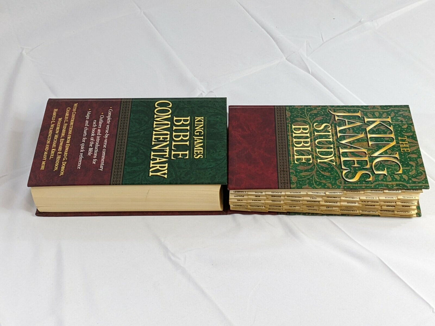 Lot of 2 King James Biblical Christian Books Hardcopy Thomas Nelson