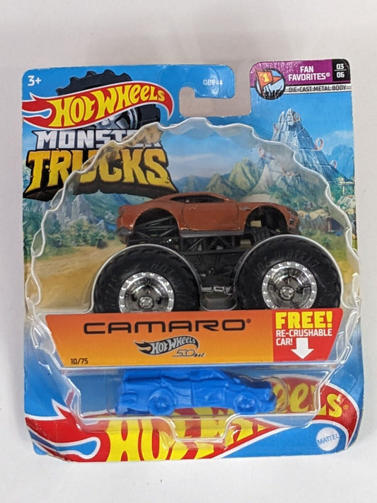 Hot Wheels Monster Trucks '18 Chevy Camaro SS Fan Favorites Die-Cast Metal Body