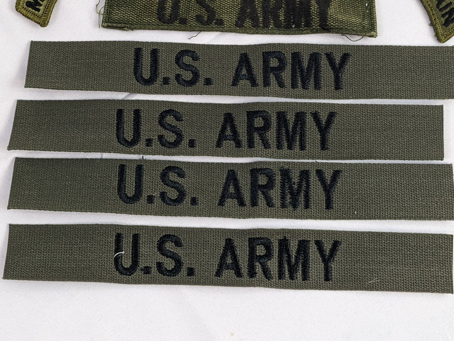 Lot of 8 US Army 10th Mountain Division Tab Patch OD Green