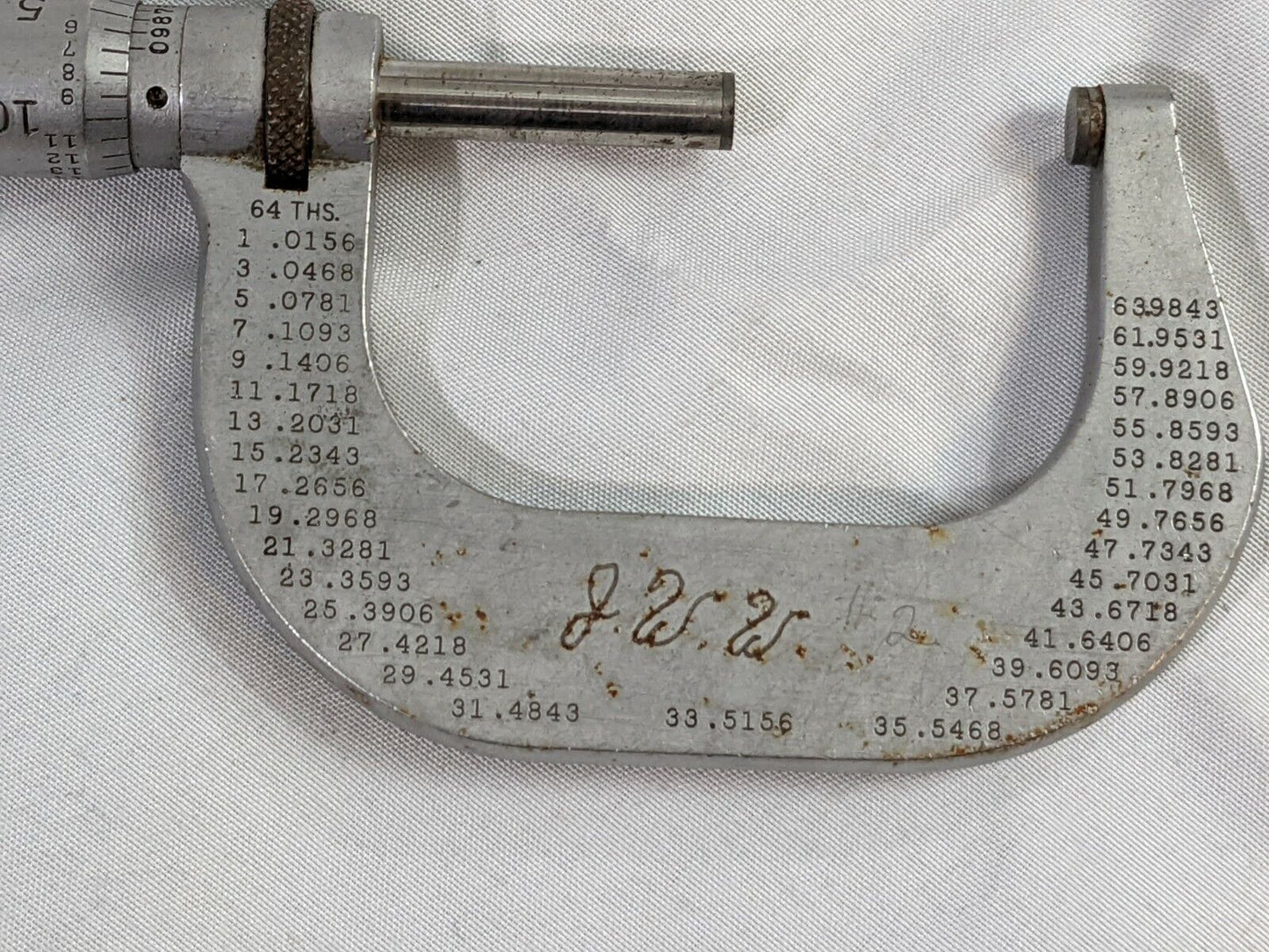 LS Starrett No. 2 Micrometer Caliper Vintage Machinist Tool 15.9375