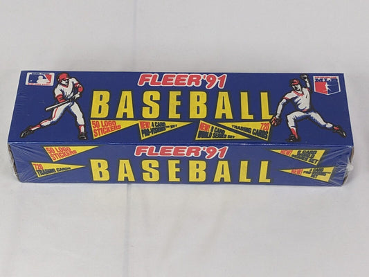 Fleer 1991 MLB Major League Baseball Logo Stickers and Trading Cards SEALED