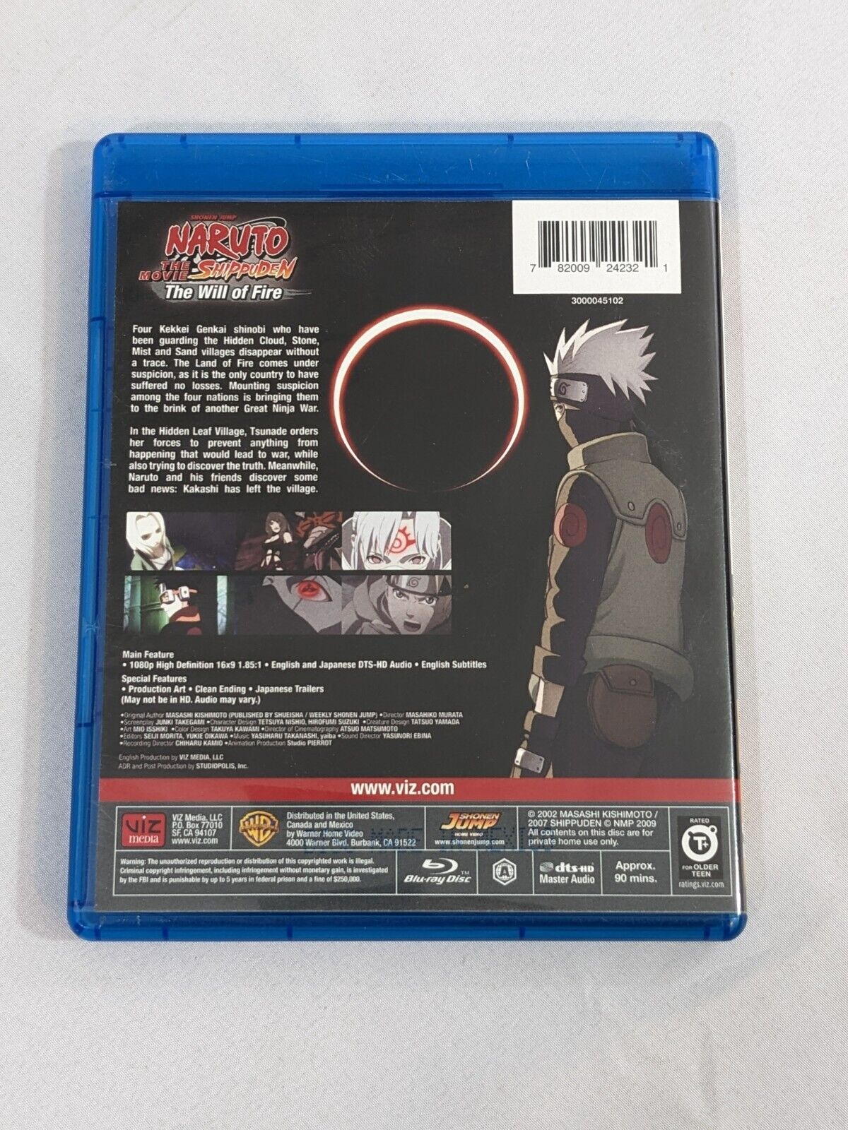 Naruto Shippuden The Movie: The Will of Fire Blu-Ray Disc Shonen Jump Anime