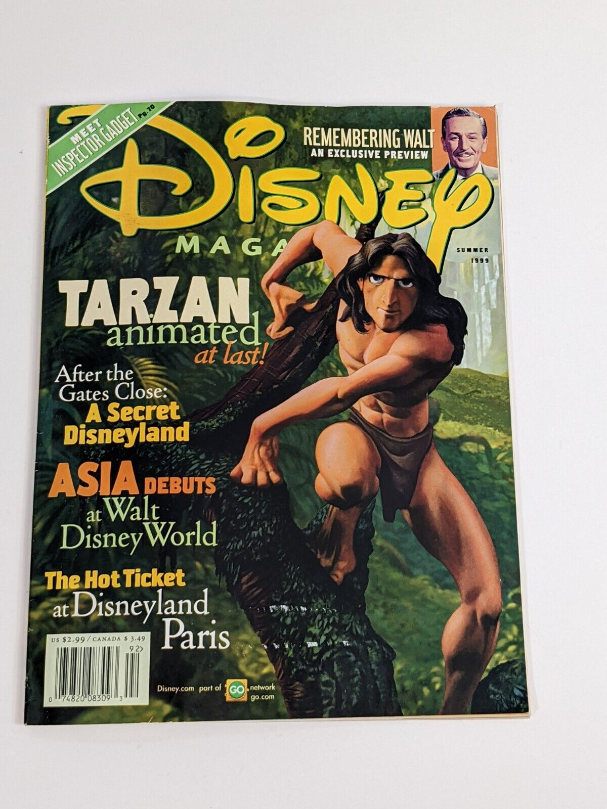 Vintage Disney Magazine Summer 1999 Issue Tarzan Animated at Last!