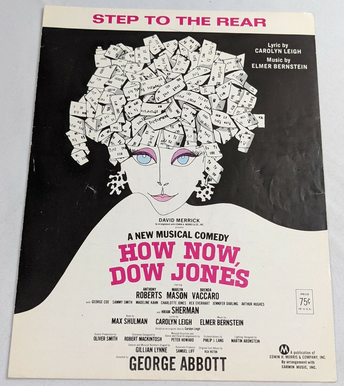 Vintage Step To The Rear Music Sheet from A New Musical Comedy How Now Dow Jones