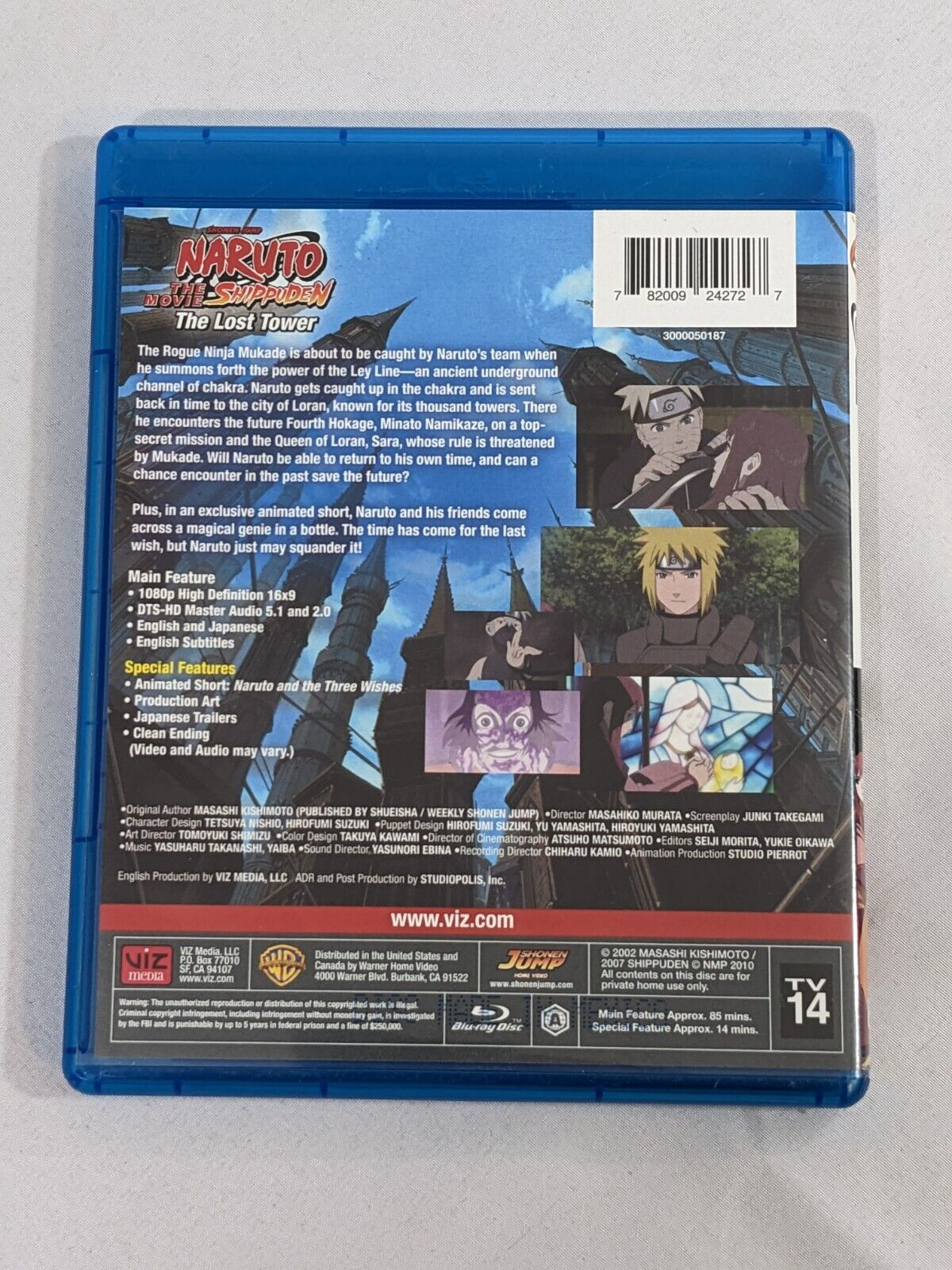 Naruto Shippuden The Movie: The Lost Tower Blu-Ray Disc Shonen Jump Anime