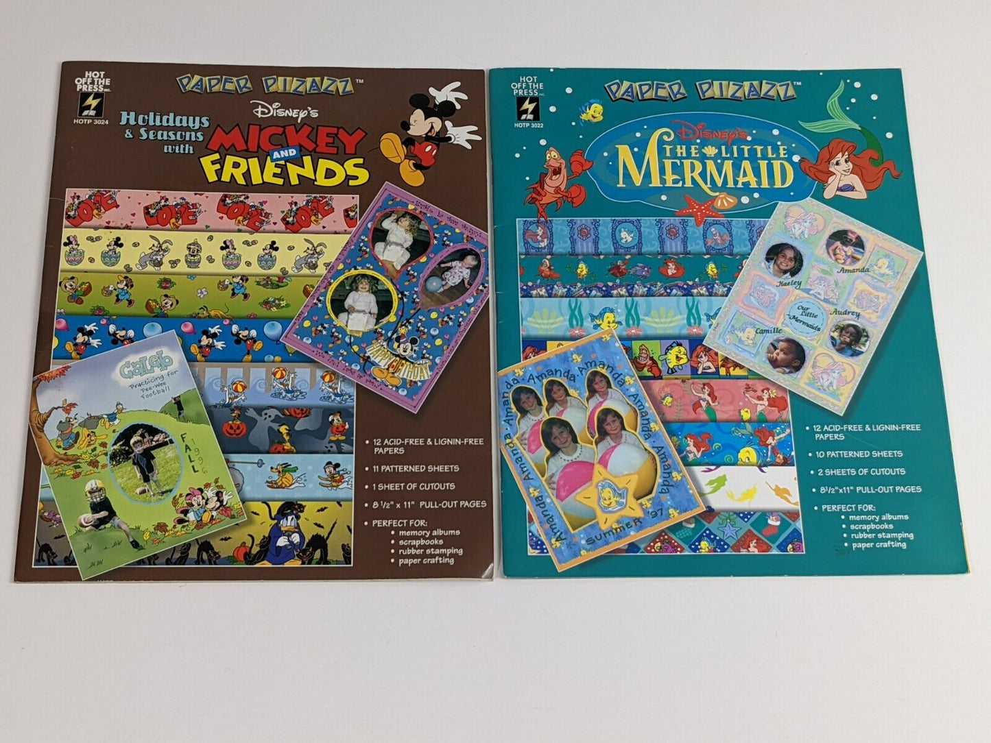 Paper Pizazz Scrapbooking Crafting Album Making Little Mermaid Mickey & Friends