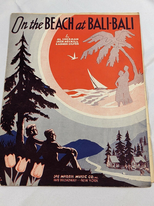 On The Beach At Bali Bali Vintage Music Sheet 1936