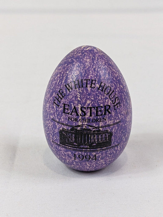 The White House Easter for Children 1994 Egg Bill & Hillary Clinton Signature