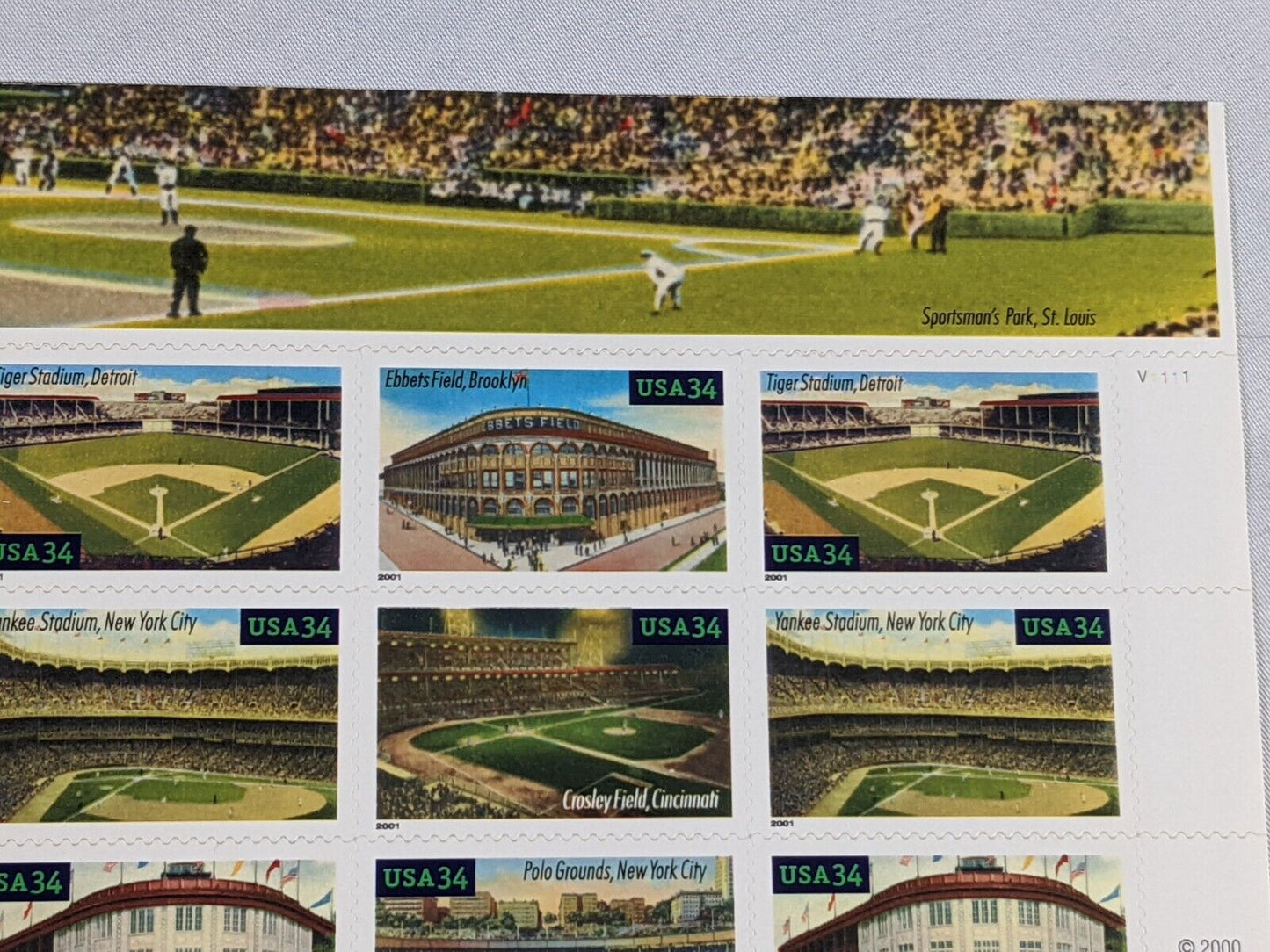 Baseball's Legendary Playing Fields Postage Stamp Collection Set