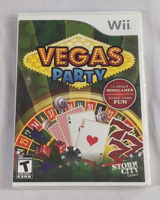 Nintendo Wii Vegas Party Video Game by Storm City Games BRAND NEW! SEALED!