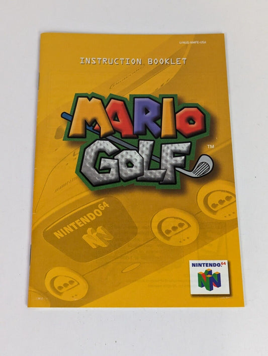 Nintendo 64 Mario Golf Video Game Manual Booklet GAME NOT INCLUDED