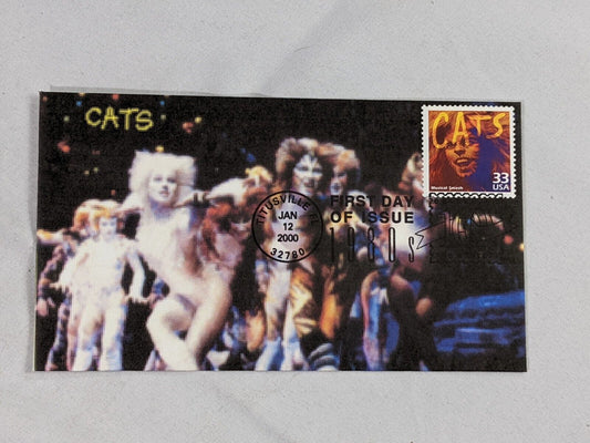 Cats Musical Smash Postage Envelope Stamp First Day of Issue 1980s Collectible