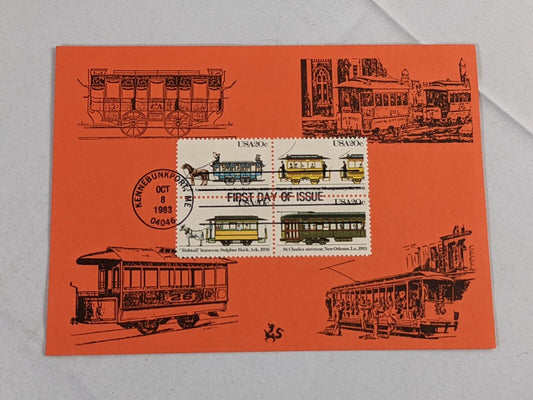 Vintage Trains First Day of Issue Postage Envelope Stamps Collectible