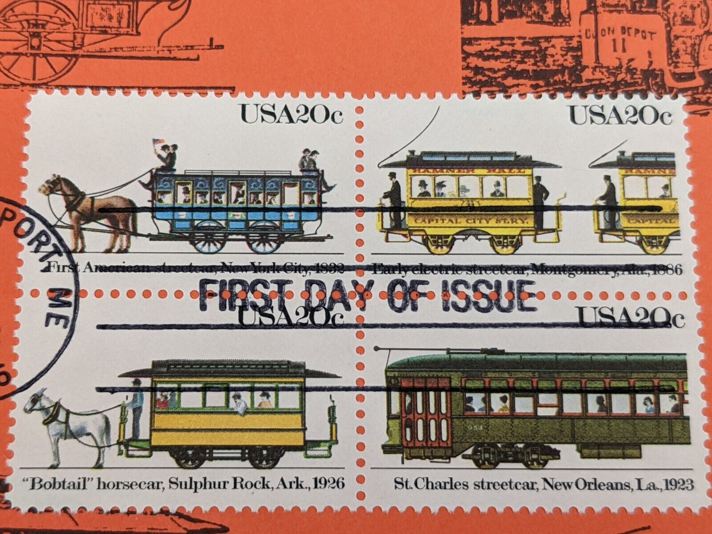 Vintage Trains First Day of Issue Postage Envelope Stamps Collectible