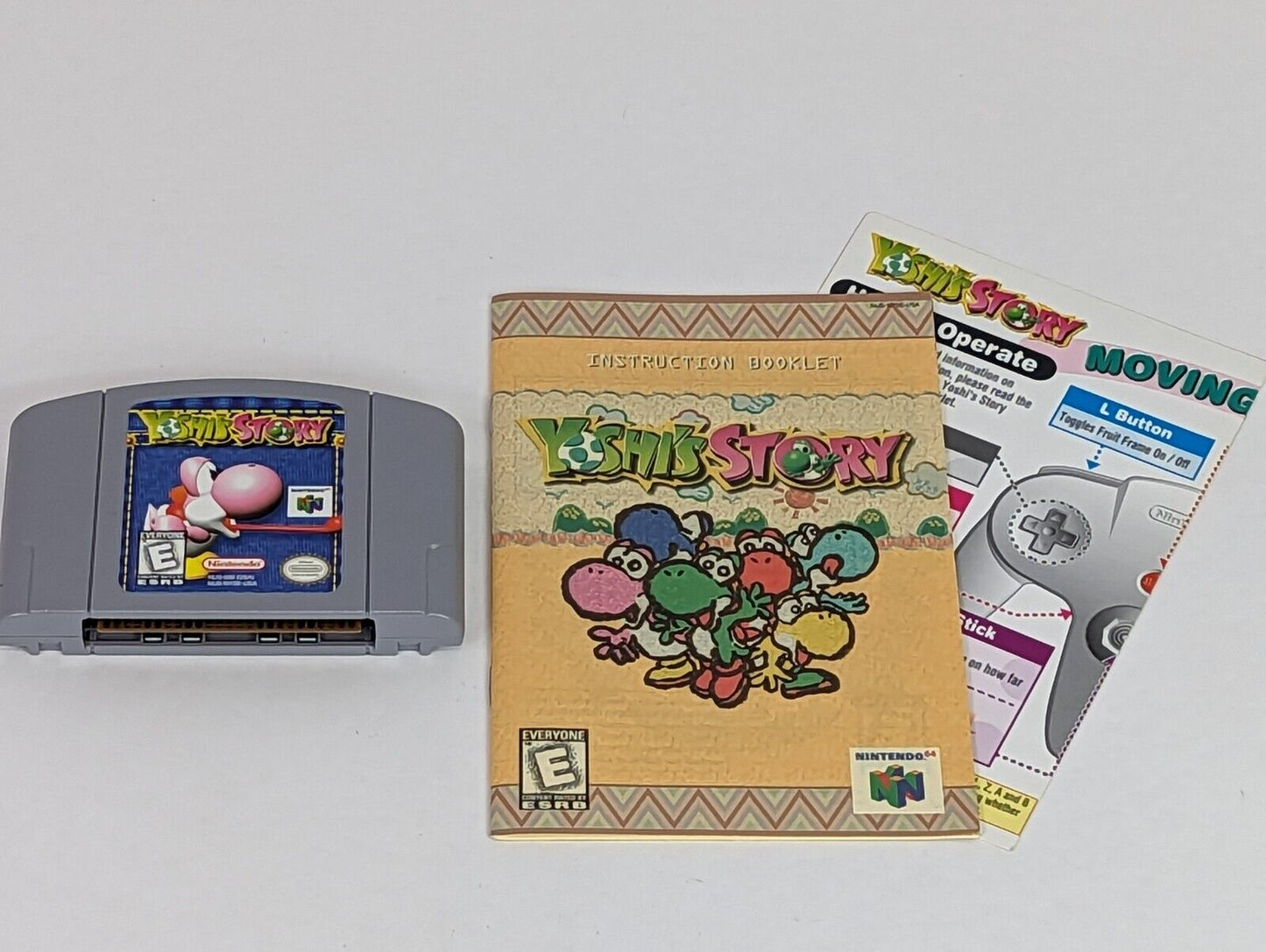 Nintendo 64 Yoshi's Story Game Pak w/ Instruction Manual & Operation Card