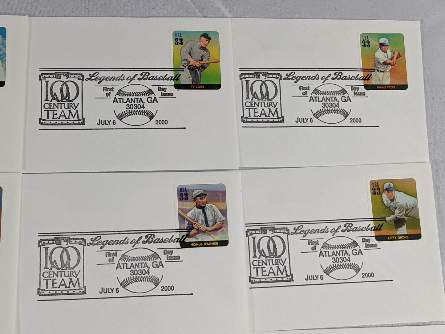 Lot of 20 Legends of Baseball 100 Century Team Collectible Postage Stamps Set