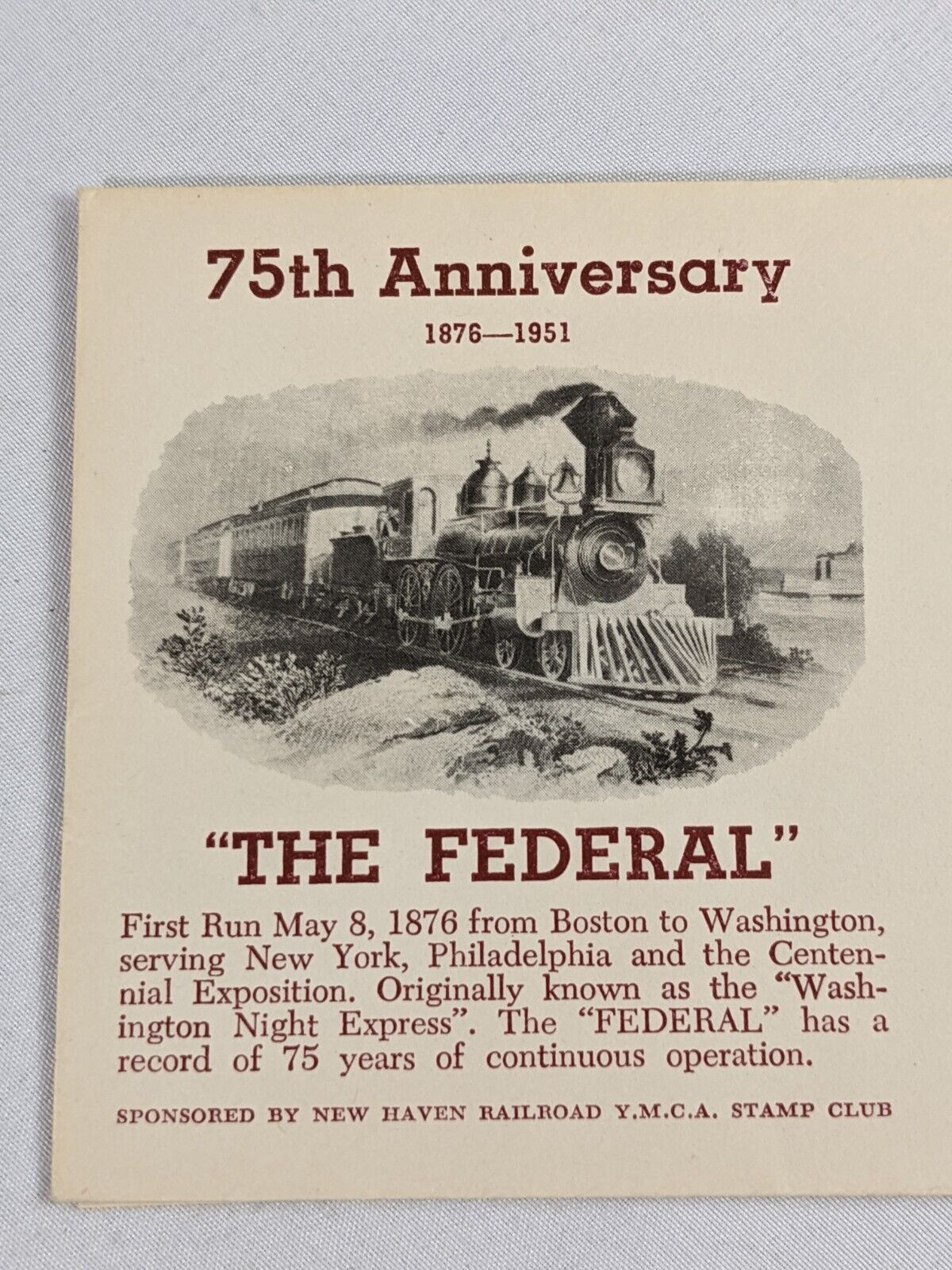 75th Anniversary The Federal Vintage Postal Envelope Stamp Collectible