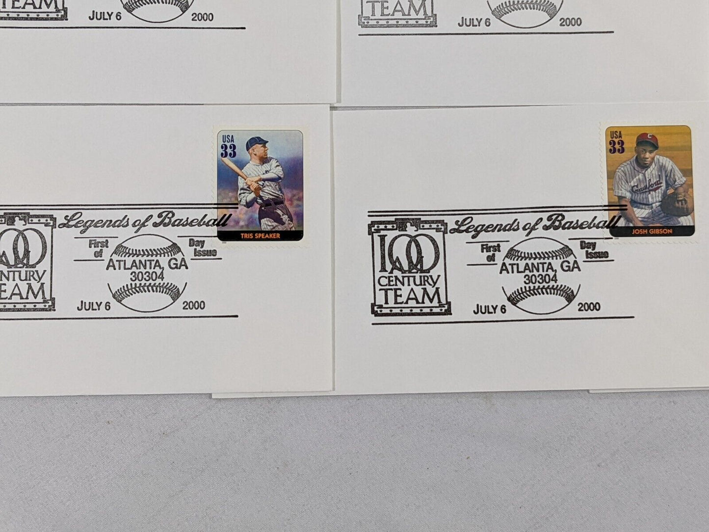 Lot of 20 Legends of Baseball 100 Century Team Collectible Postage Stamps Set