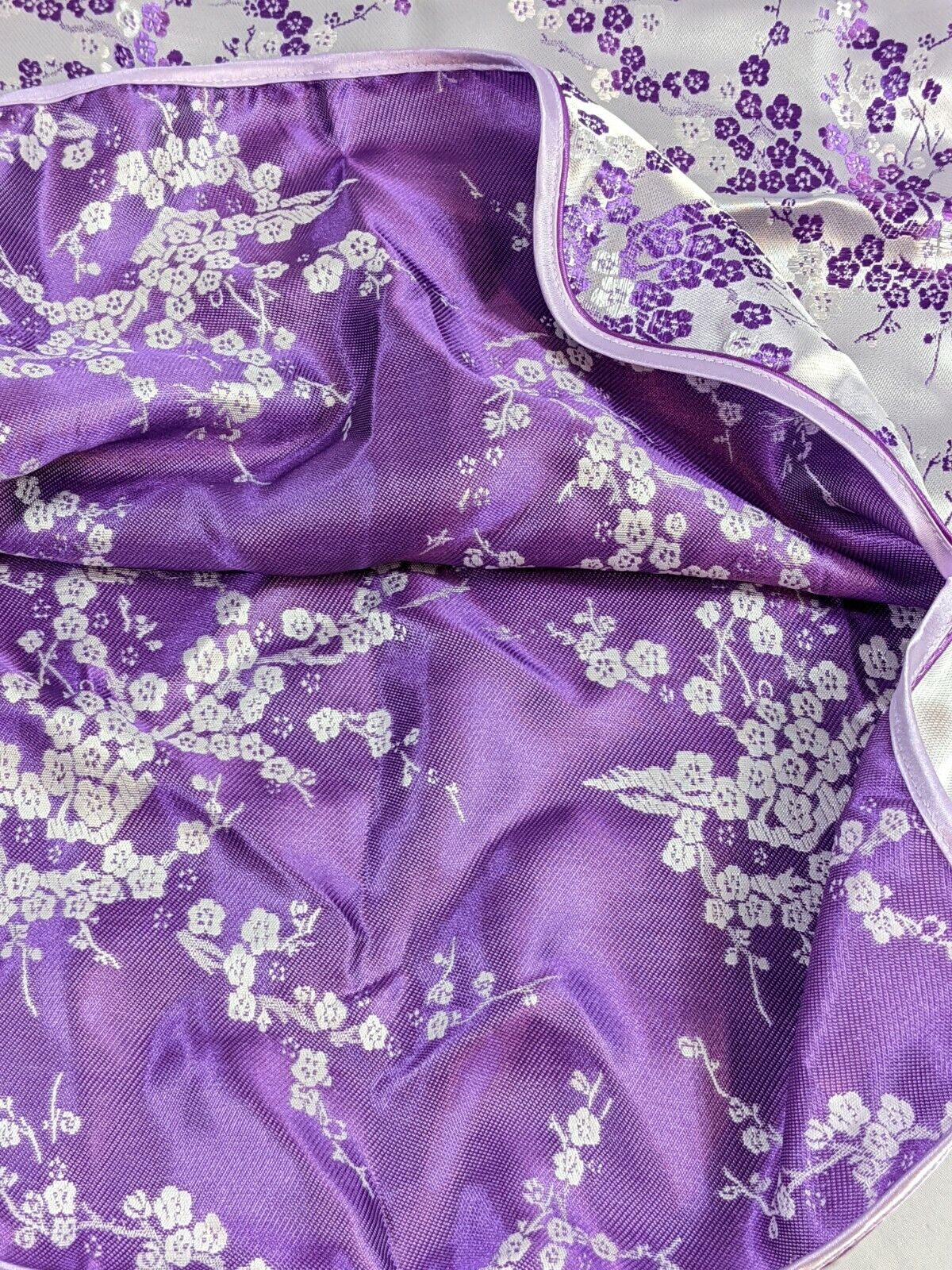 Kaiyu Qipao Cheongsam Size 6 White Purple Chinese Children's Evening Dress