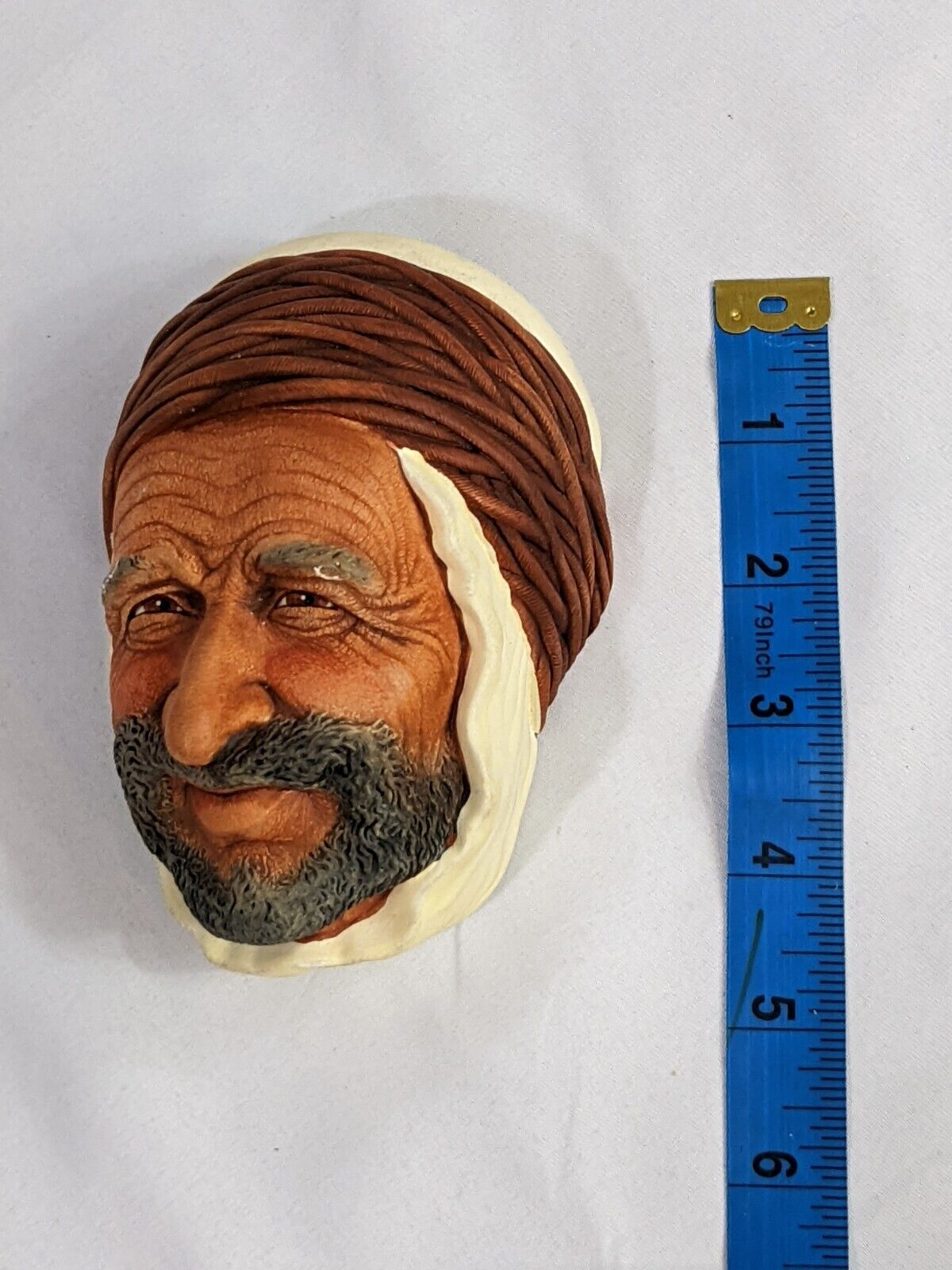 Bossons Chalkware Head Wall Mounted Ornament Persian Man-Cave Home Room Decor