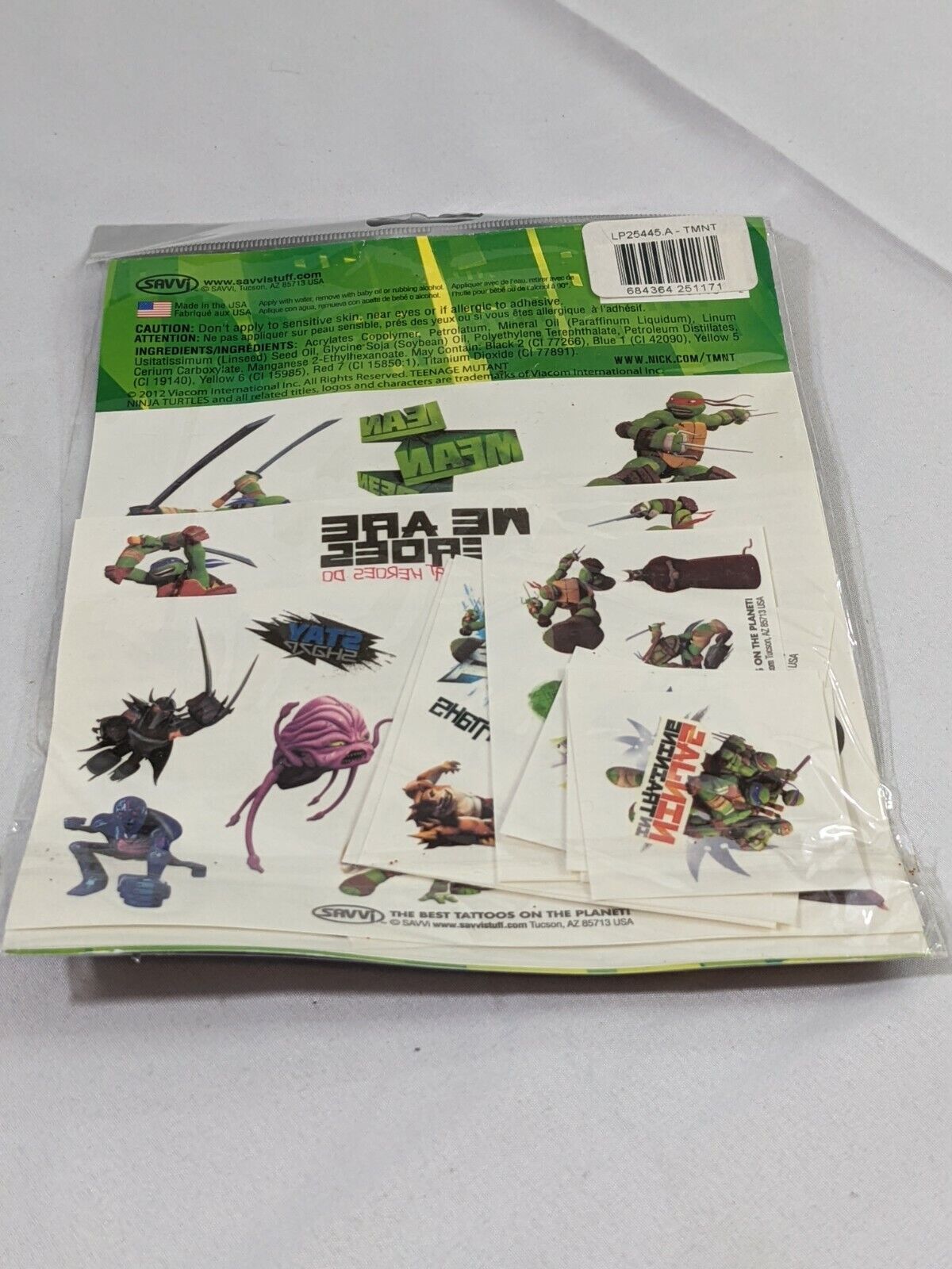 Savvi Nickelodeon Teenage Mutant Ninja Turtles 50 Temporary Tattoos