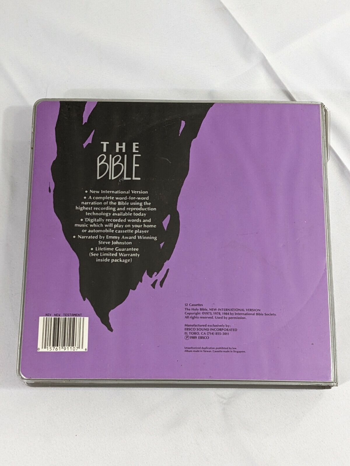 1989 The Bible New Testament New International Version 12-Cassette with Storage