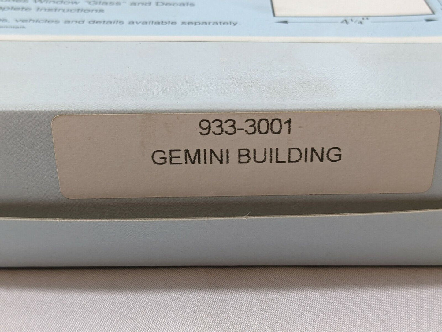 Walthers Cornerstone Series HO Gemini Building 4-1/4" x 3-1/2 #933-3001