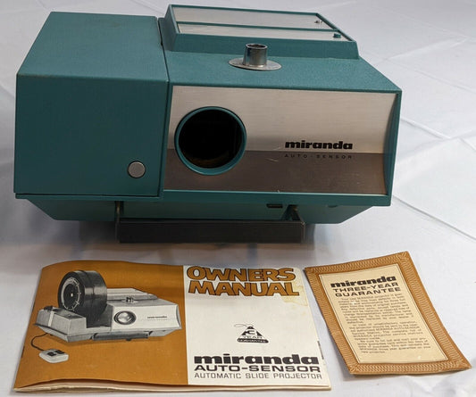 Vintage Miranda Auto-Sensor Automatic Slide Projector Owners Manual Remote RARE