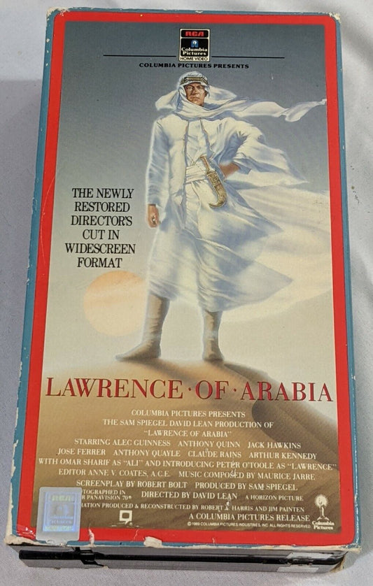 Lawrence of Arabia Peter O'Toole VHS Video Tape Set by Columbia Pictures