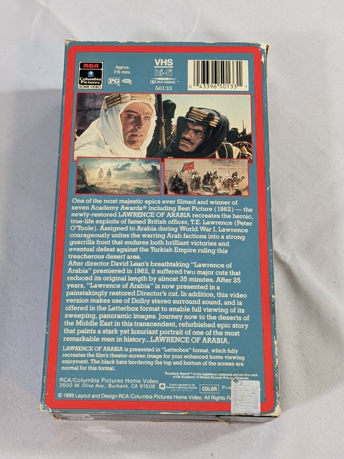 Lawrence of Arabia Peter O'Toole VHS Video Tape Set by Columbia Pictures