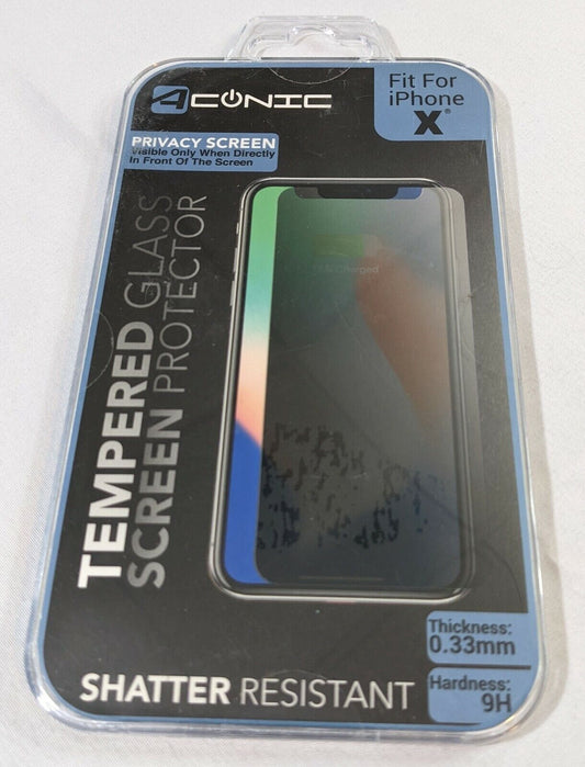 Aconic iPhone X Tempered Glass Screen Protector Shatter Resistant