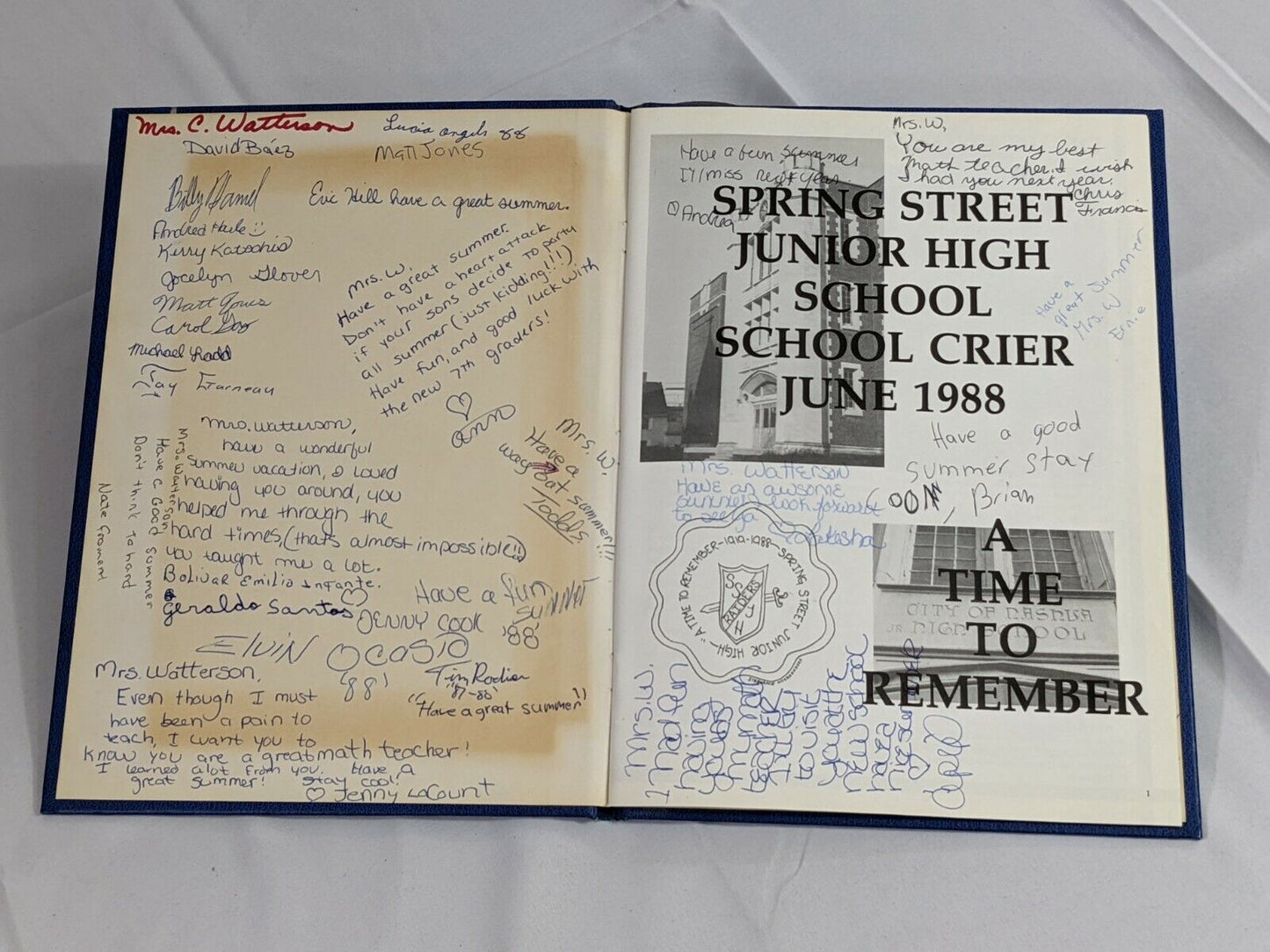 Spring Street Junior High School Yearbook School Crier June 1988