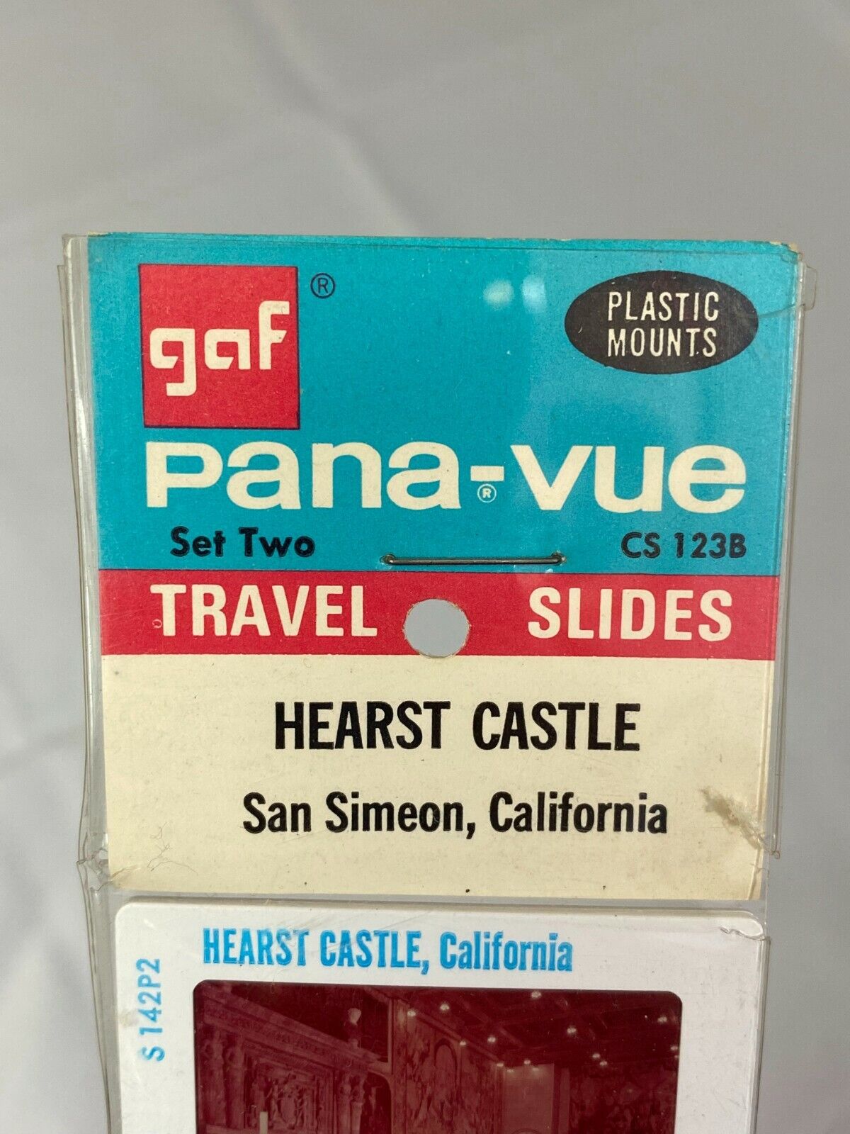 GAF Pana-Vue Travel Slides Plastic Mounts Hearst Castle San Simeon, California