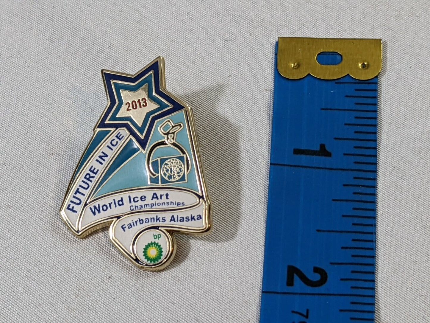 World Ice Art Championships Lapel Pin Badge Future in Ice 2013 Fairbanks Alaska