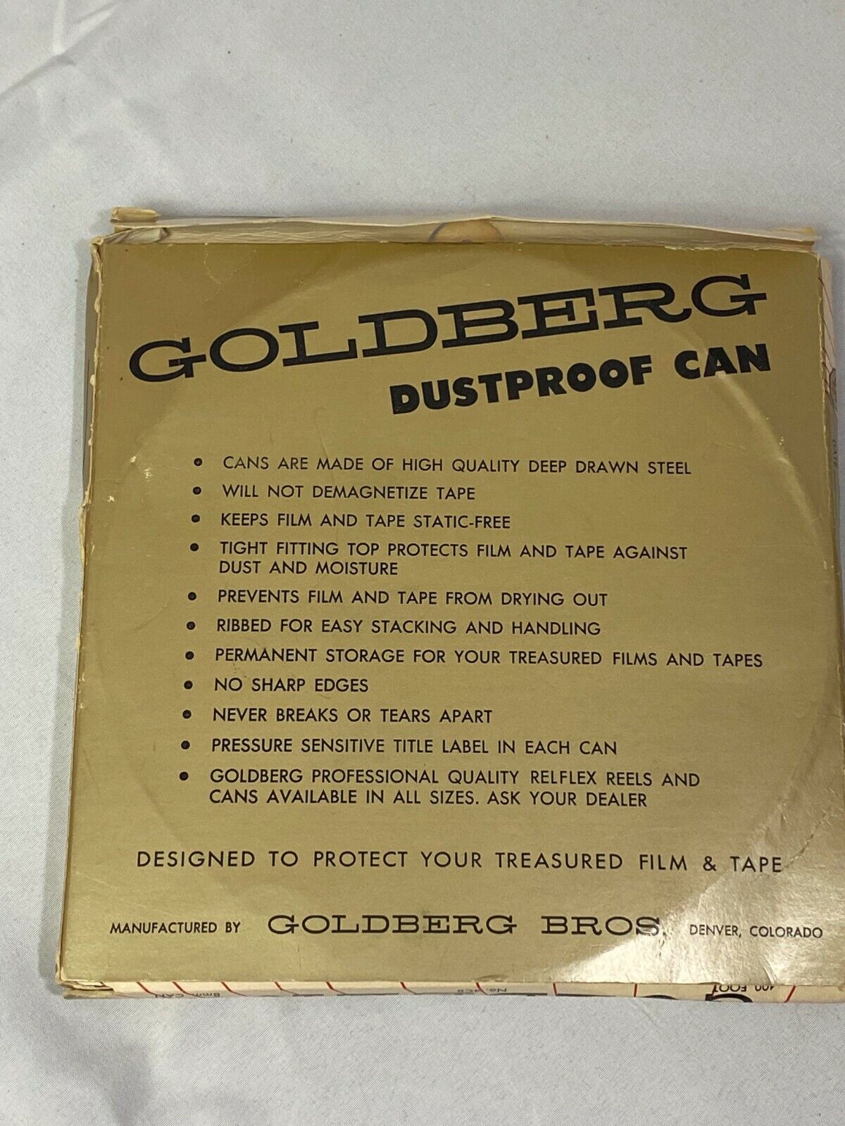 Goldberg Bros 8mm Dustproof Can Film & Tape Protector