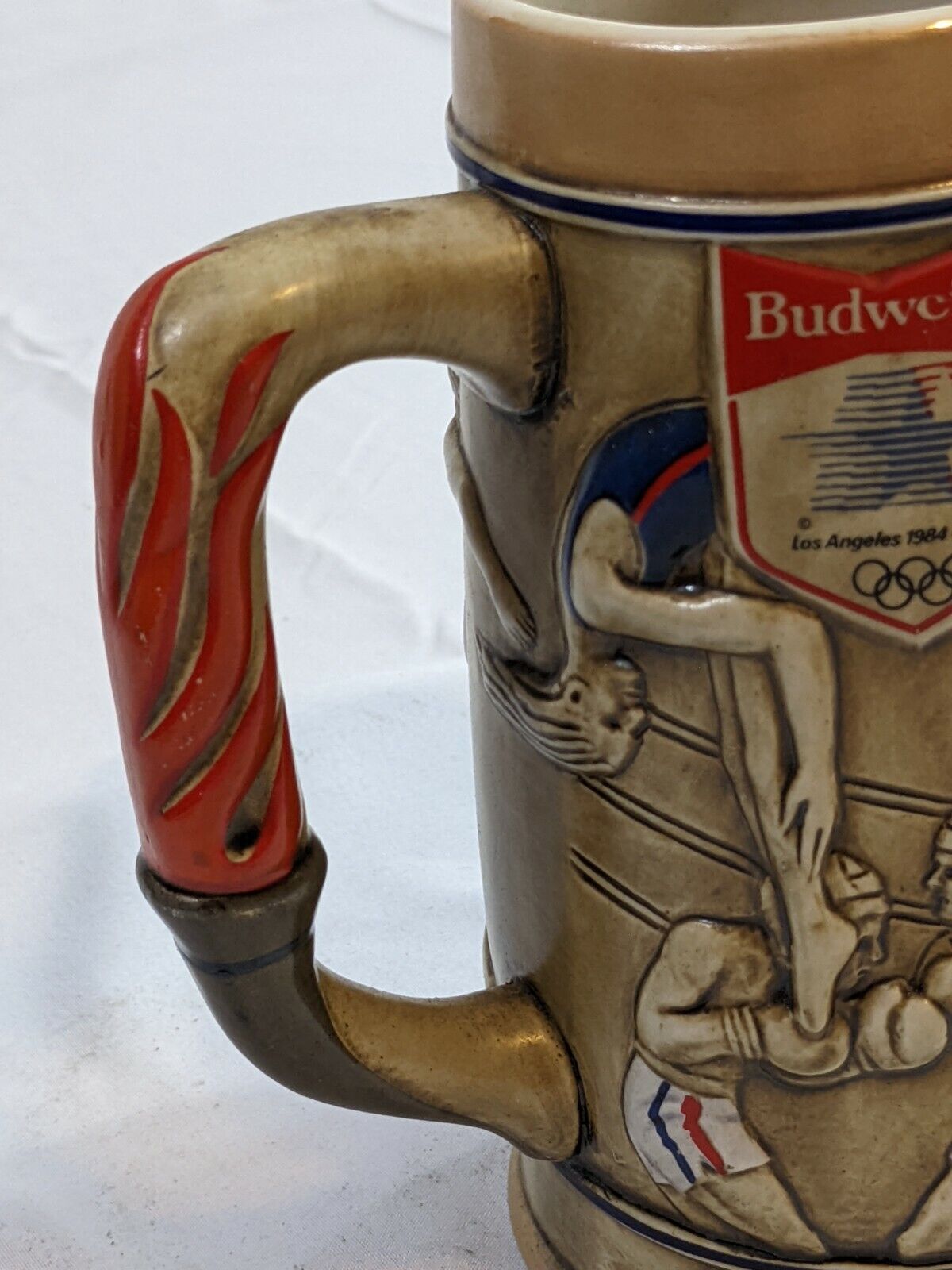 Authentic Budweiser Los Angeles 1984 Olympic Games Beer Stein Mug Collectors