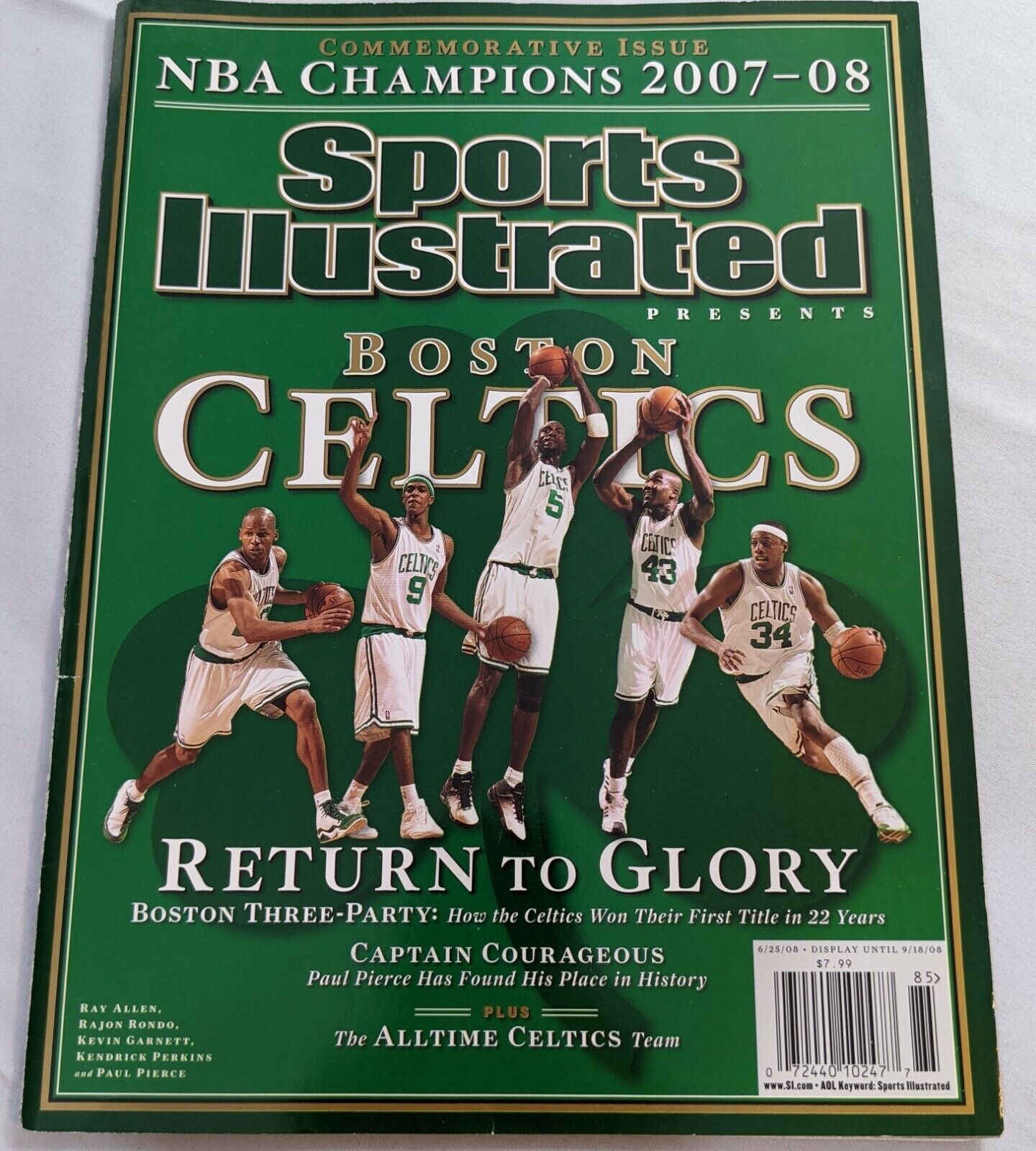 Lot of 3 Sports Magazines Sports Illustrated & Boston Herald Boston Celtics