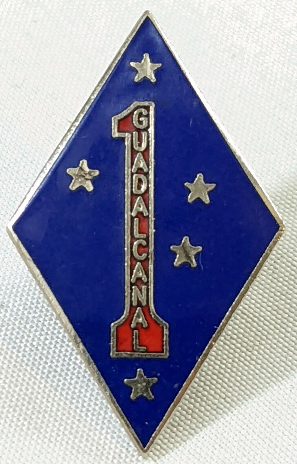 Guadalcanal 1 Diamond Shaped Collectible Lapel Pin Badge