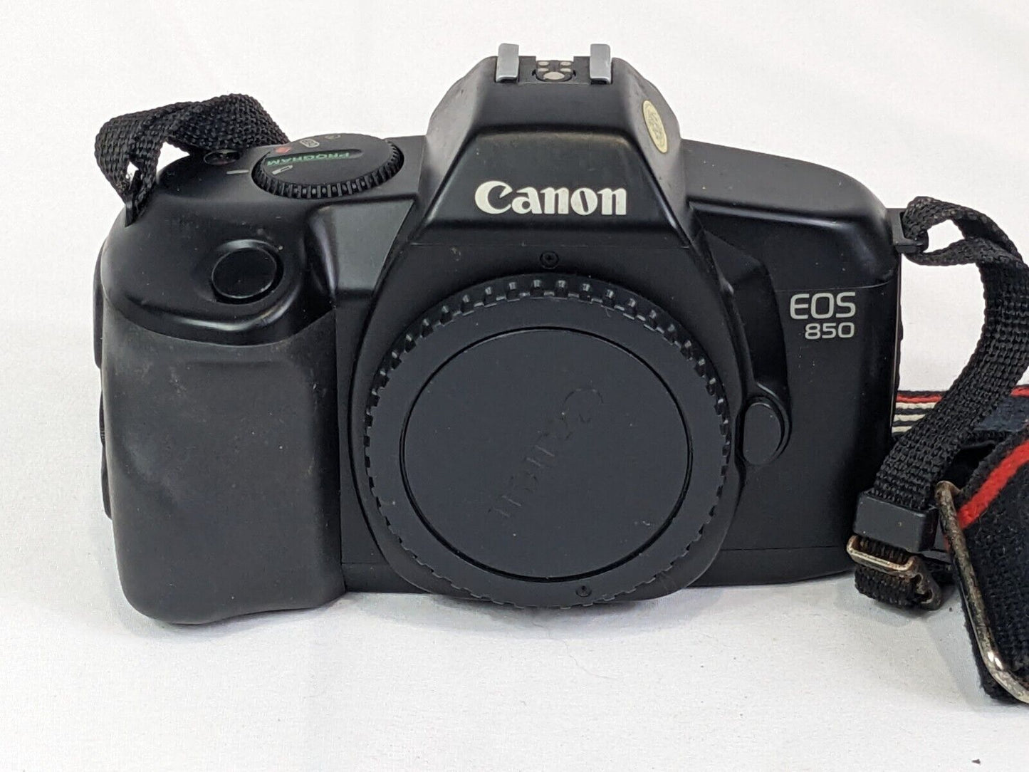 Canon EOS 850 35mm Film Camera Black with Neck Strap