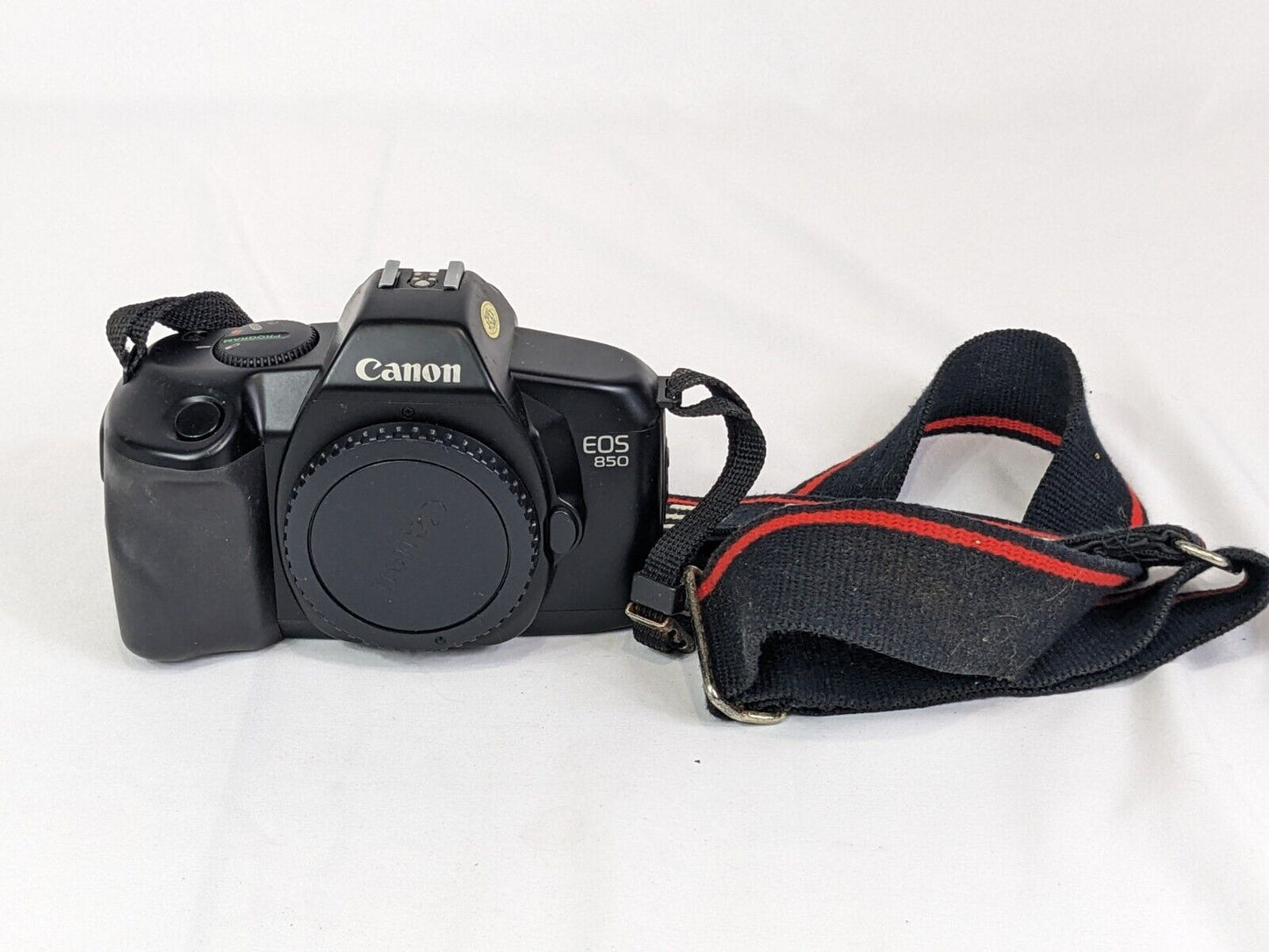 Canon EOS 850 35mm Film Camera Black with Neck Strap