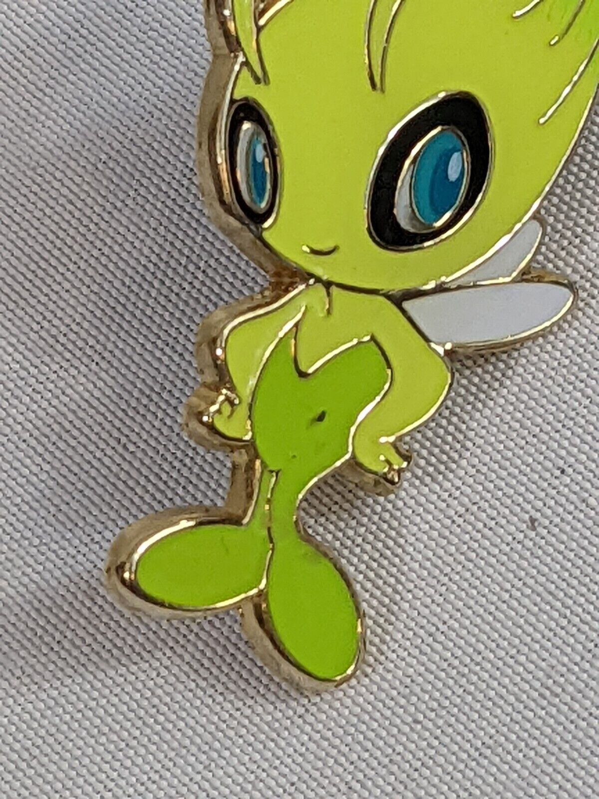 Official Pokemon Collectible Pin Celebi Lapel Badge Mythical Psychic Grass Type